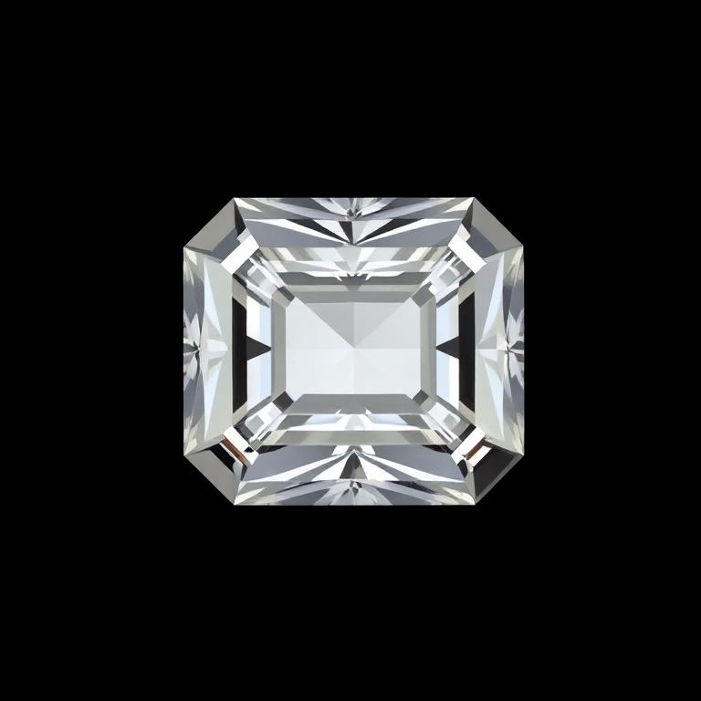 Emerald cut lab-grown diamond