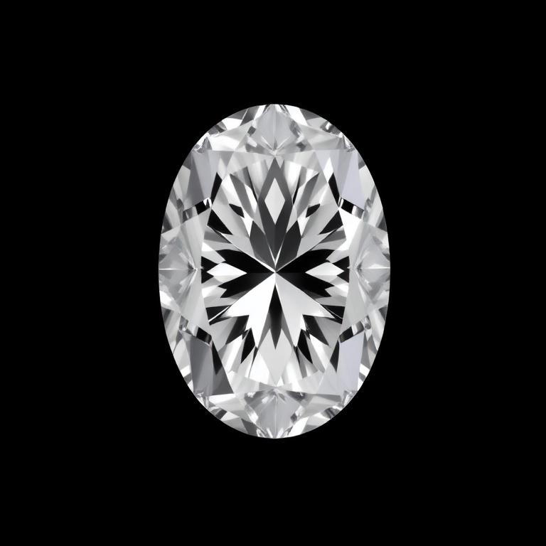 Oval cut lab-grown diamond