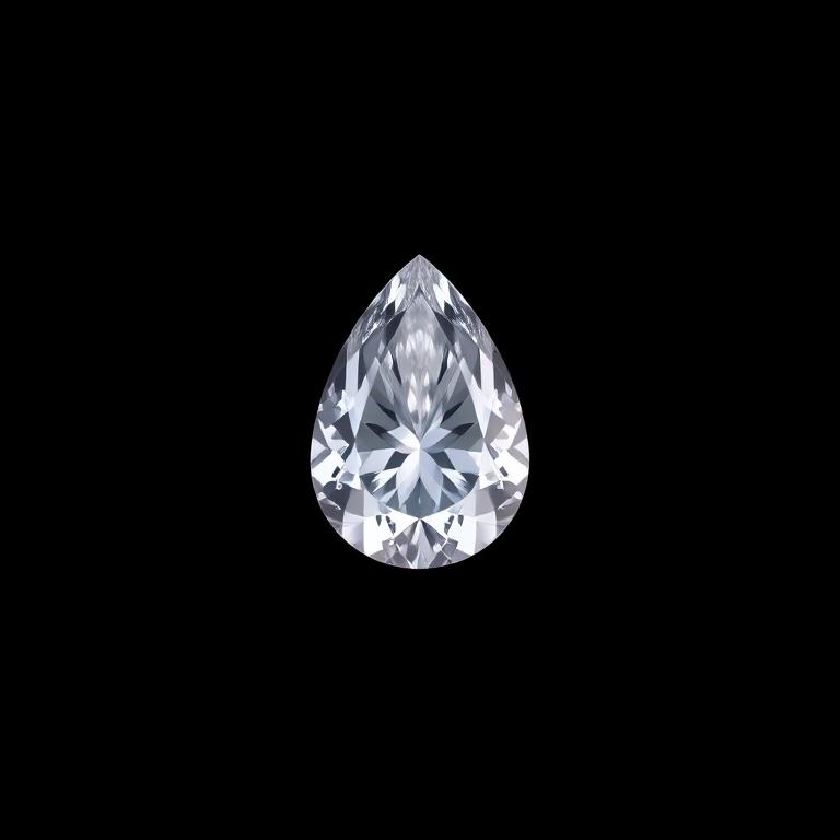Pear cut lab-grown diamond